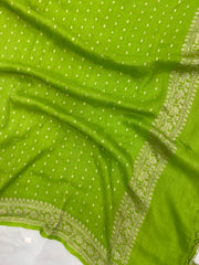 Pure Moonga Handloom Dupatta - Water Zari - The Handlooms