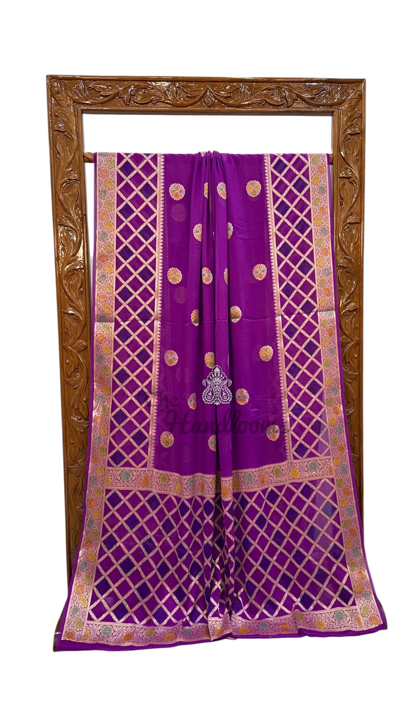 Pure Chiffon Khaddi Banarasi Saree