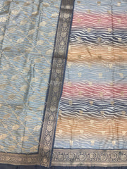 Pure Chiniya Silk Handloom Banarasi Dress Material with Elegant Digital Print - The Handlooms