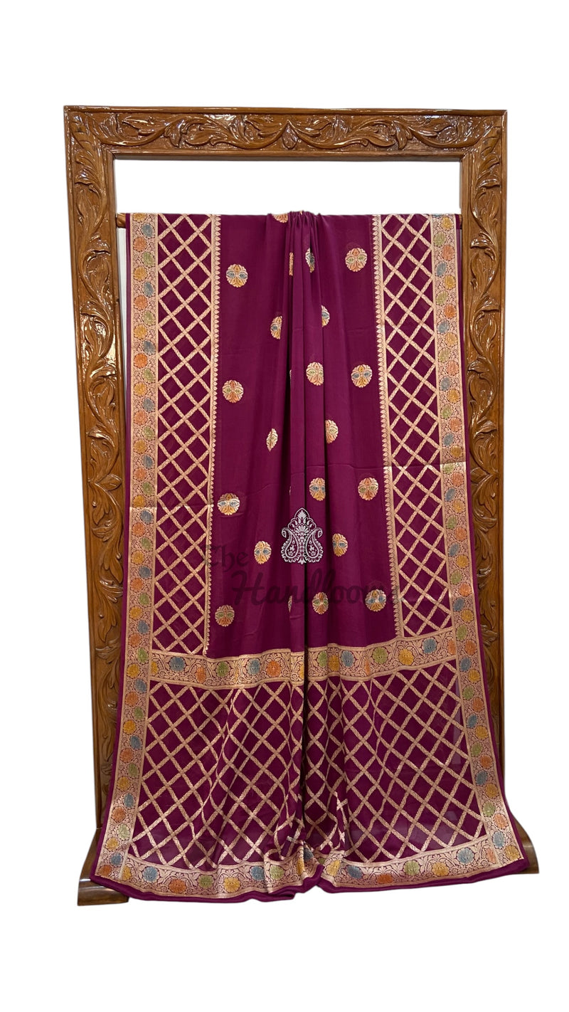 Pure Chiffon Khaddi Banarasi Saree