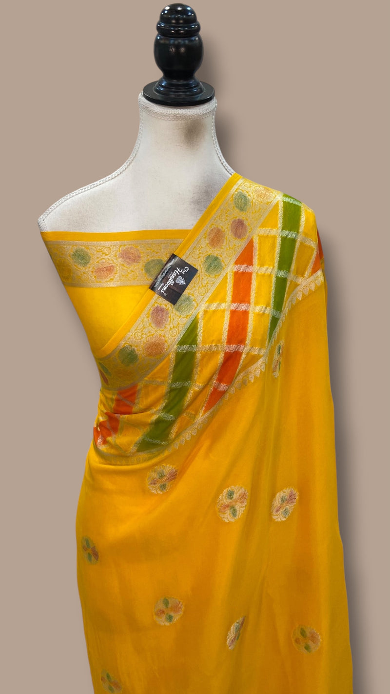 Pure Chiffon Khaddi Banarasi Saree