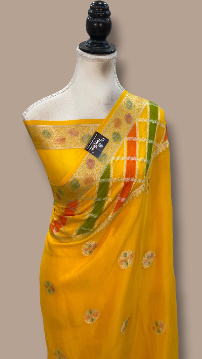 Pure Chiffon Khaddi Banarasi Saree