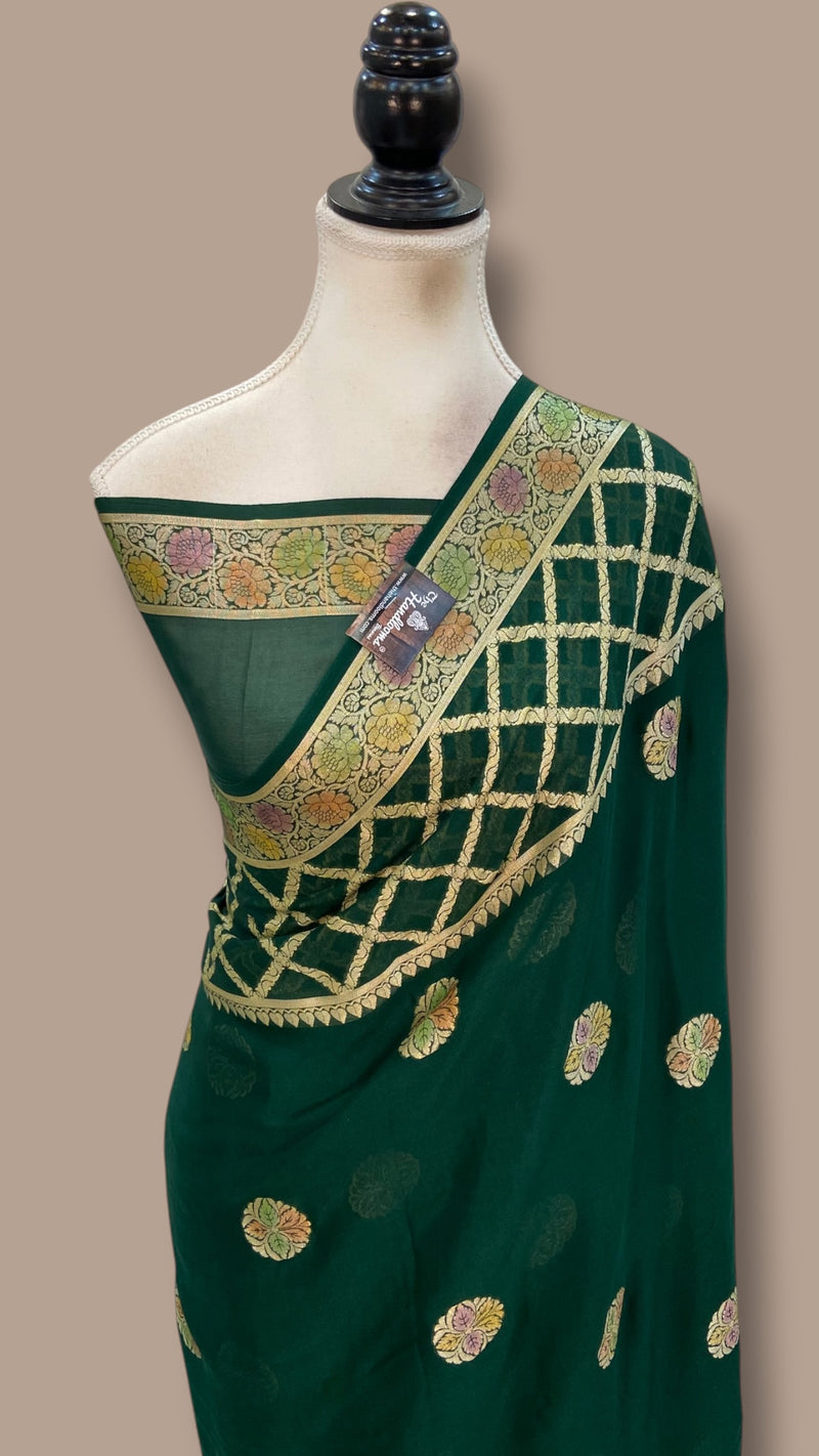 Pure Chiffon Khaddi Banarasi Saree