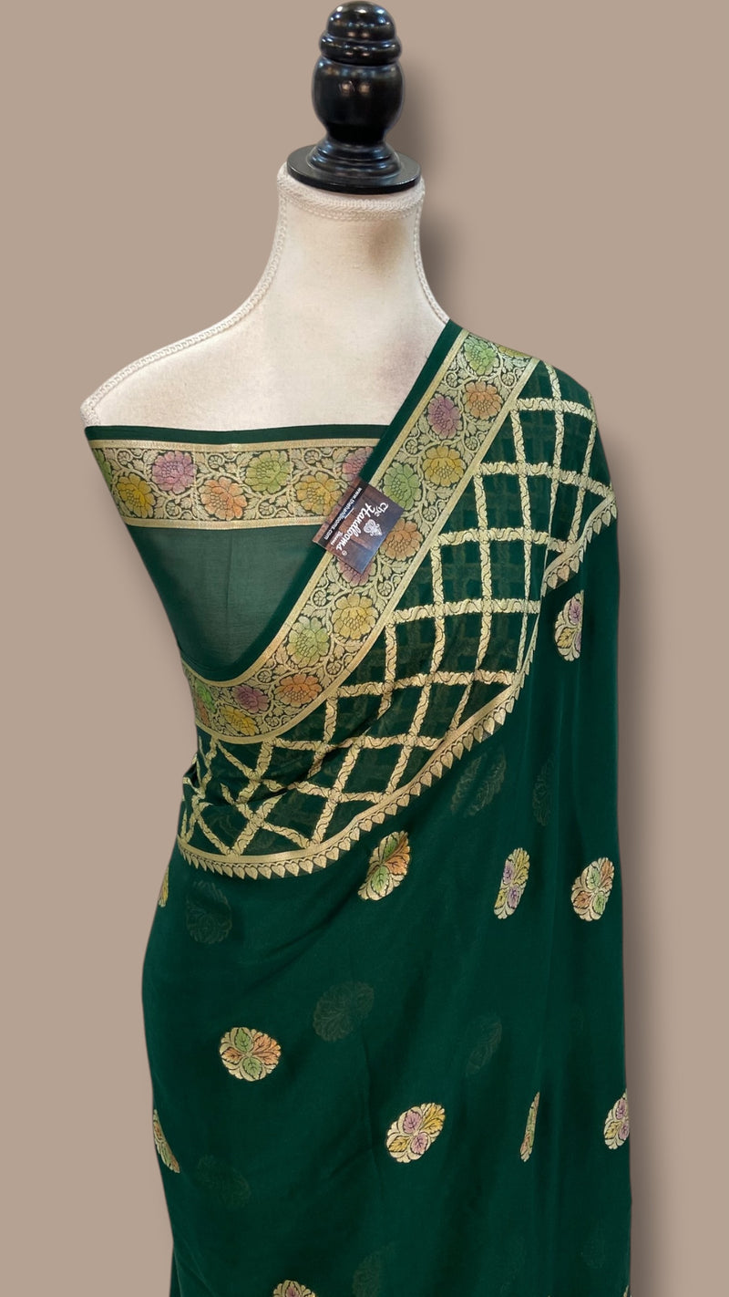 Pure Chiffon Khaddi Banarasi Saree