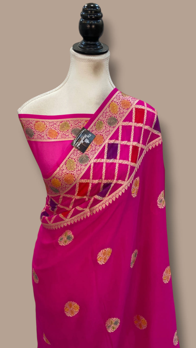 Pure Chiffon Khaddi Banarasi Saree