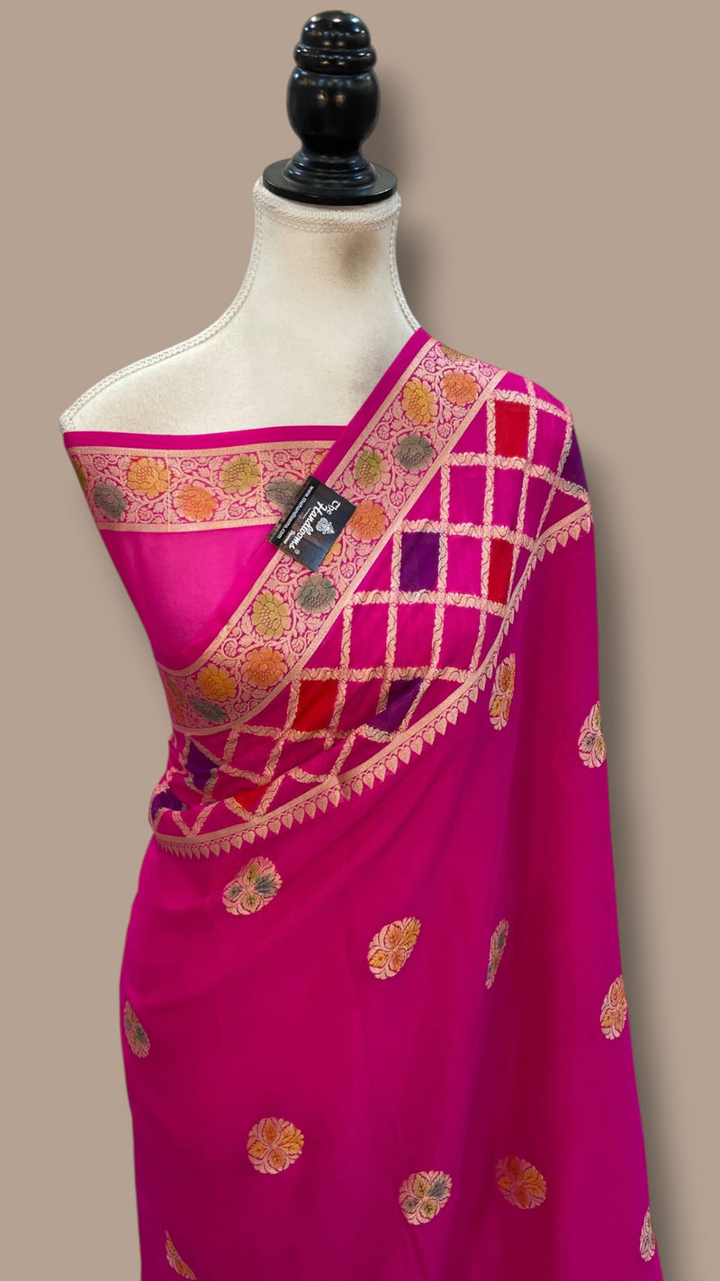 Pure Chiffon Khaddi Banarasi Saree