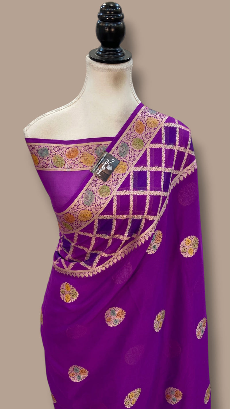 Pure Chiffon Khaddi Banarasi Saree