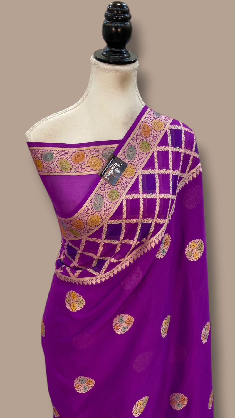 Pure Chiffon Khaddi Banarasi Saree