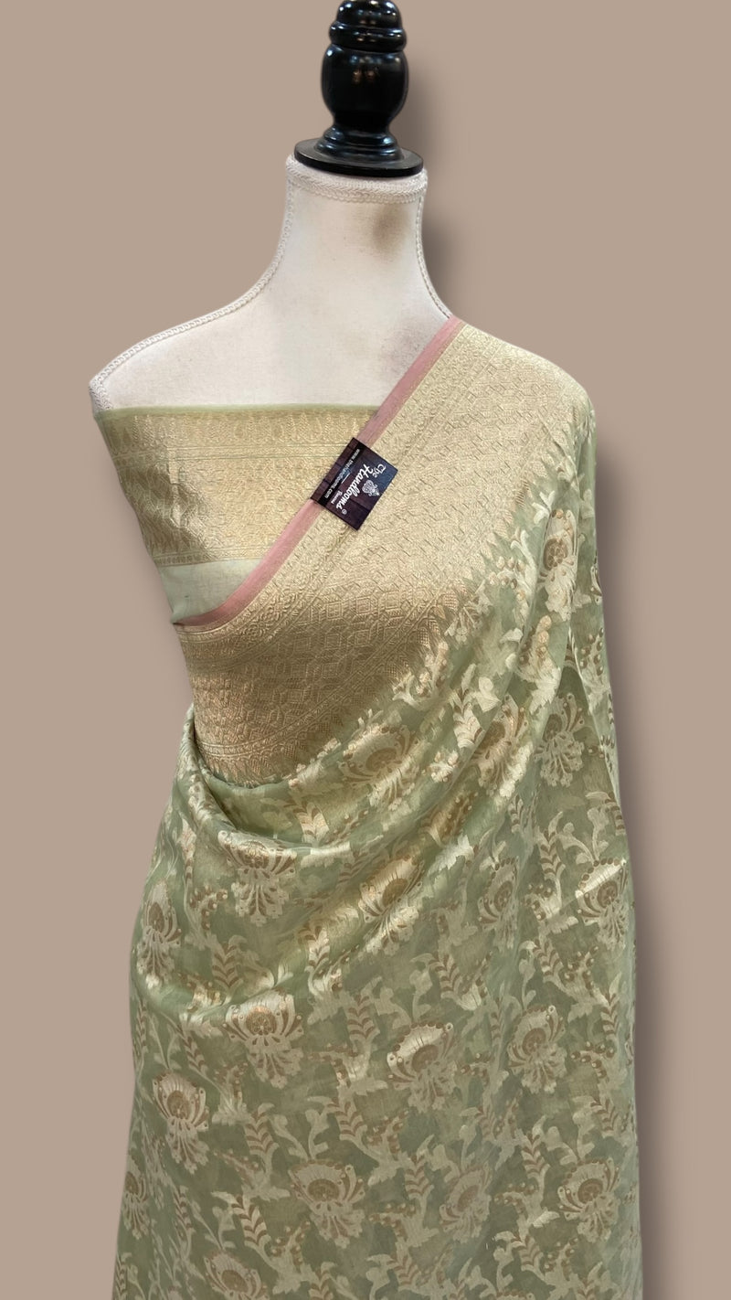 Pure Cotton Banarasi Handloom Saree - The Handlooms