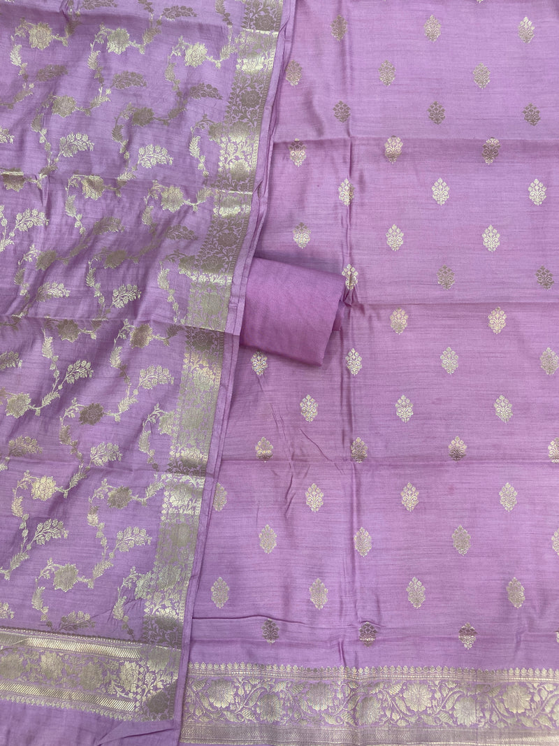 Pure Chiniya Silk Handlooms Banarasi Dress material - The Handlooms
