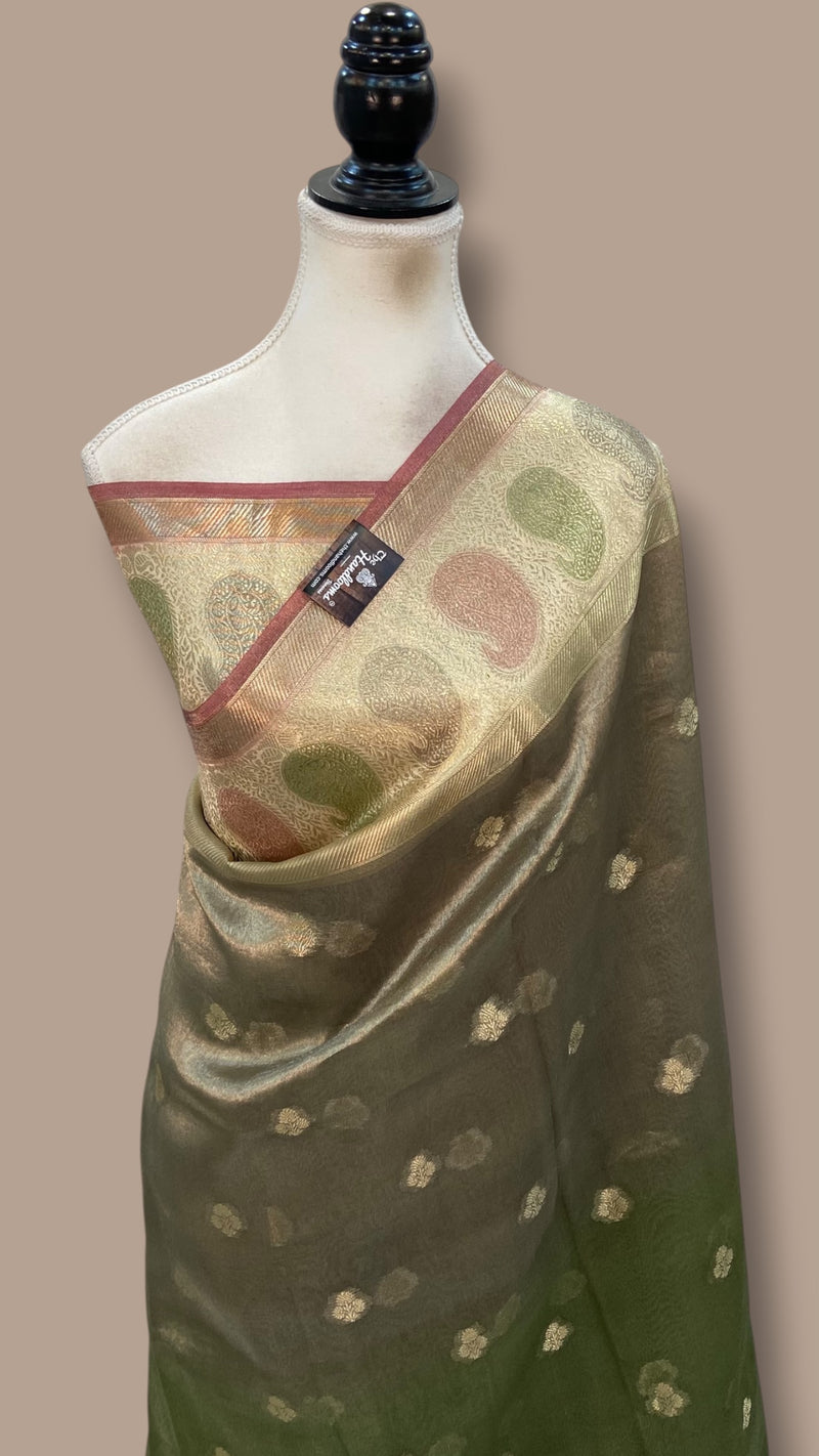 Pure Kora Tissue Silk Handloom Banarasi Saree