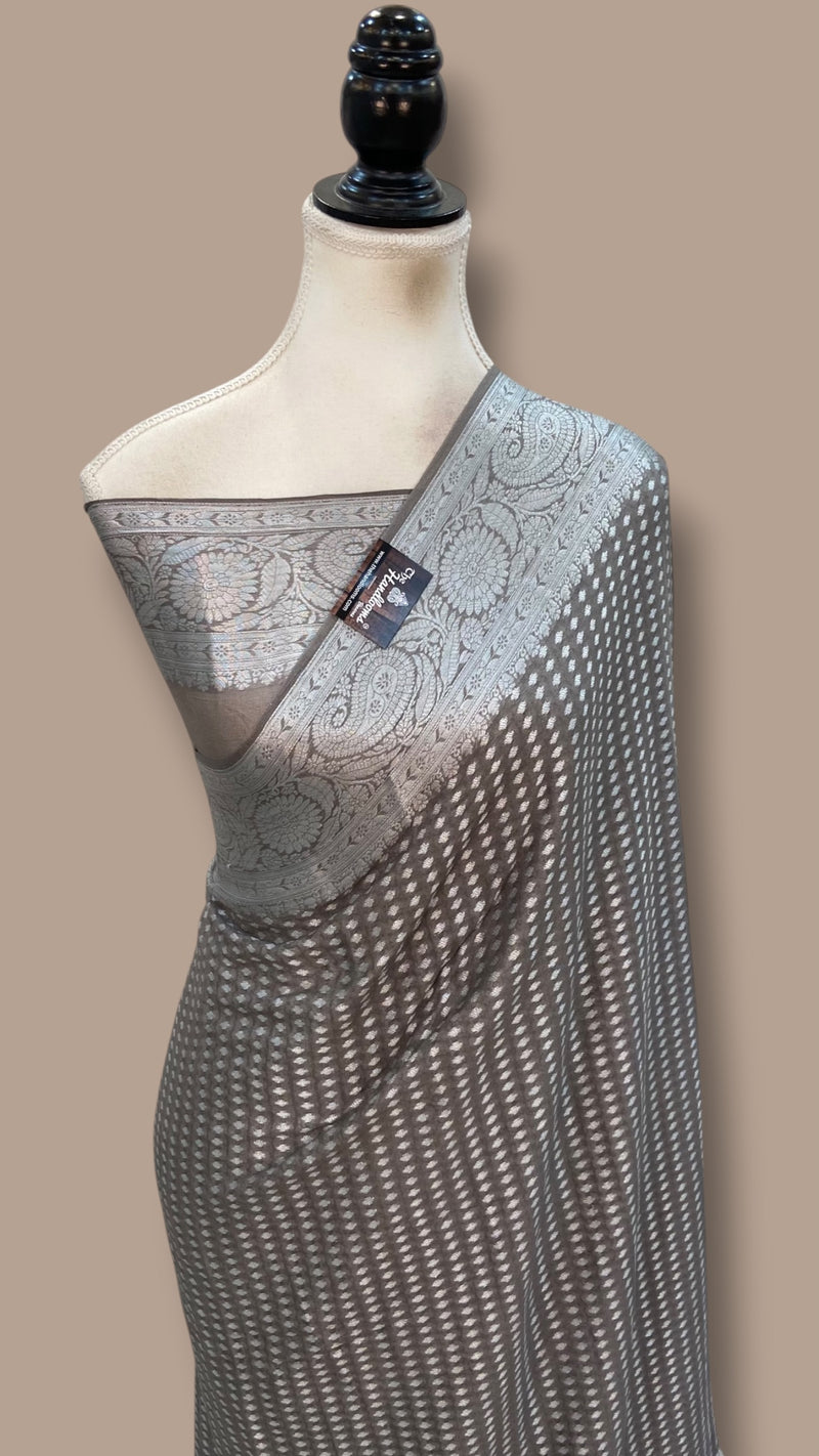 Pure Chiffon Khaddi Banarasi Saree