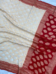 Pure Khaddi Georgette Handloom Dupatta - The Handlooms