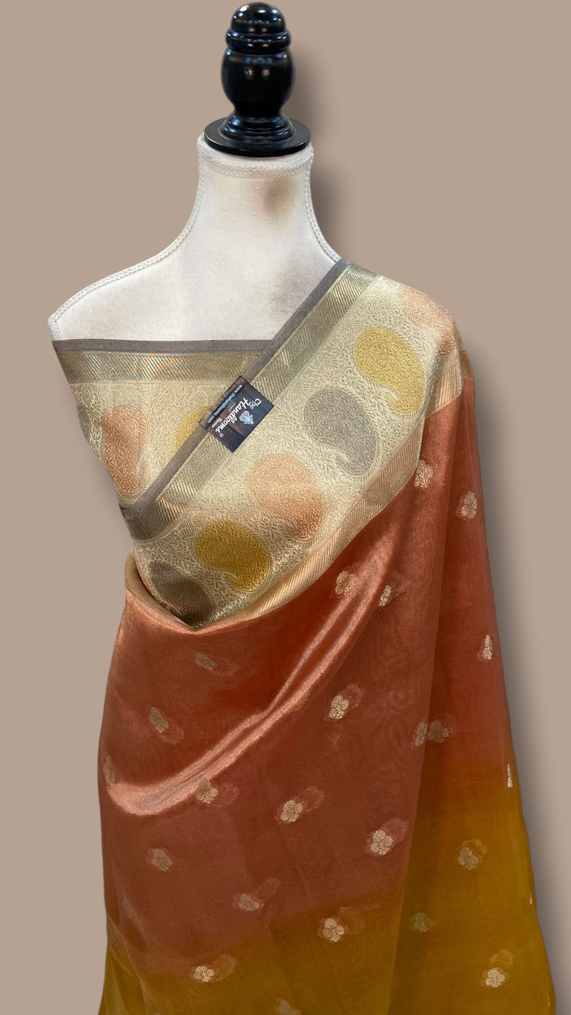 Pure Kora Tissue Silk Handloom Banarasi Saree