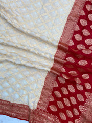 Pure Khaddi Georgette Handloom Dupatta - The Handlooms