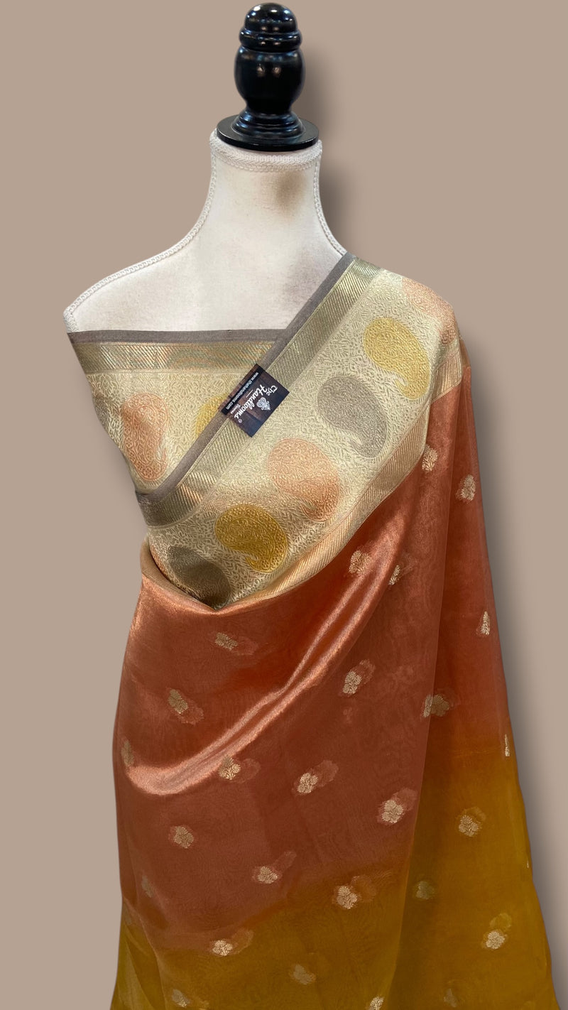 Pure Kora Tissue Silk Handloom Banarasi Saree