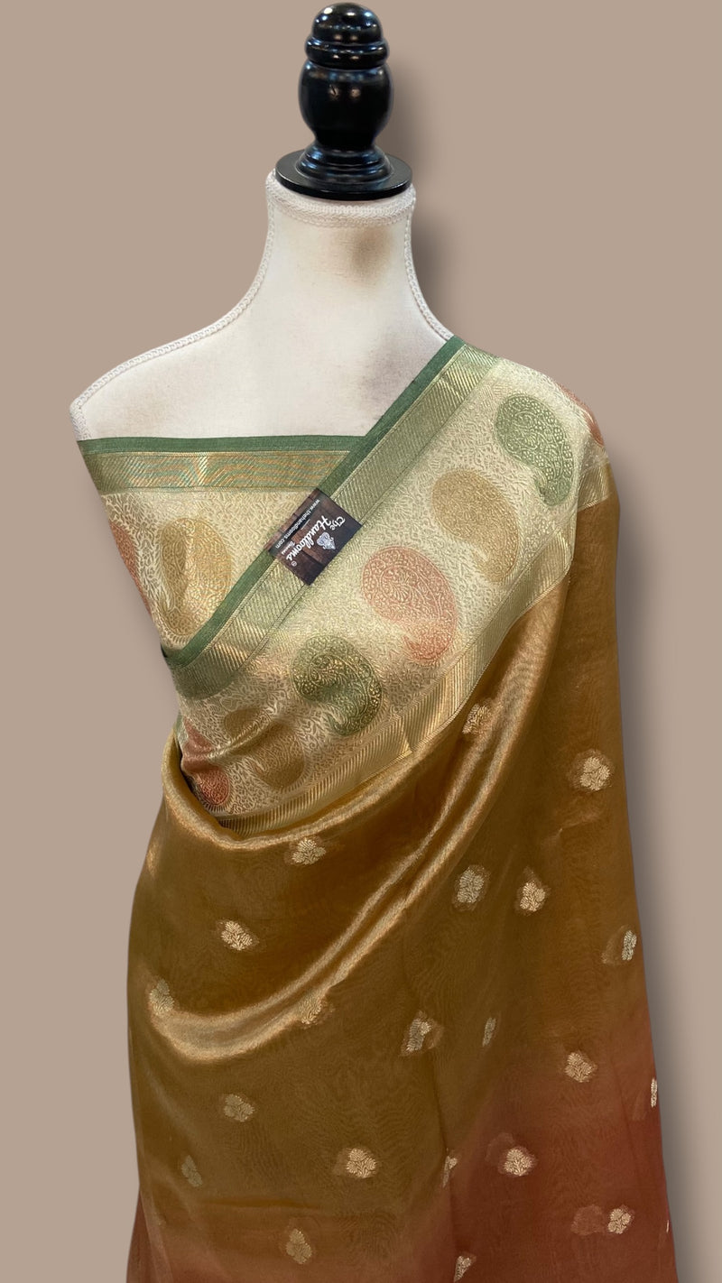 Pure Kora Tissue Silk Handloom Banarasi Saree