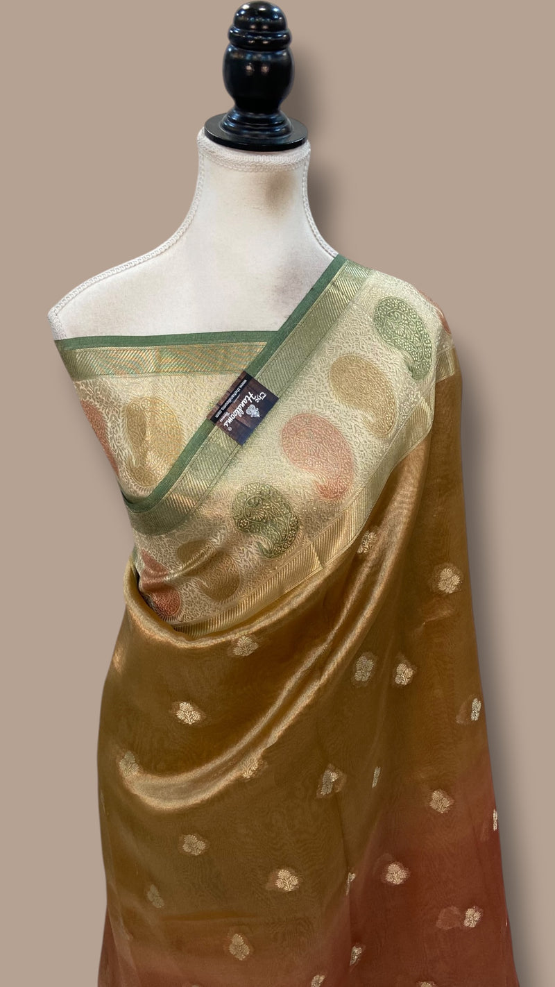 Pure Kora Tissue Silk Handloom Banarasi Saree