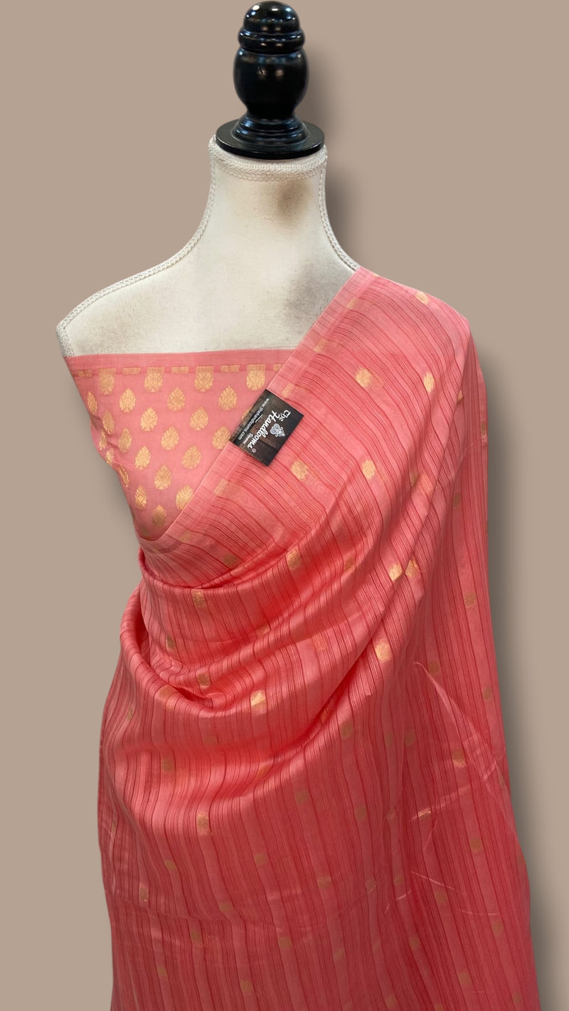Pure Malmal Silk Handloom Banarasi Saree