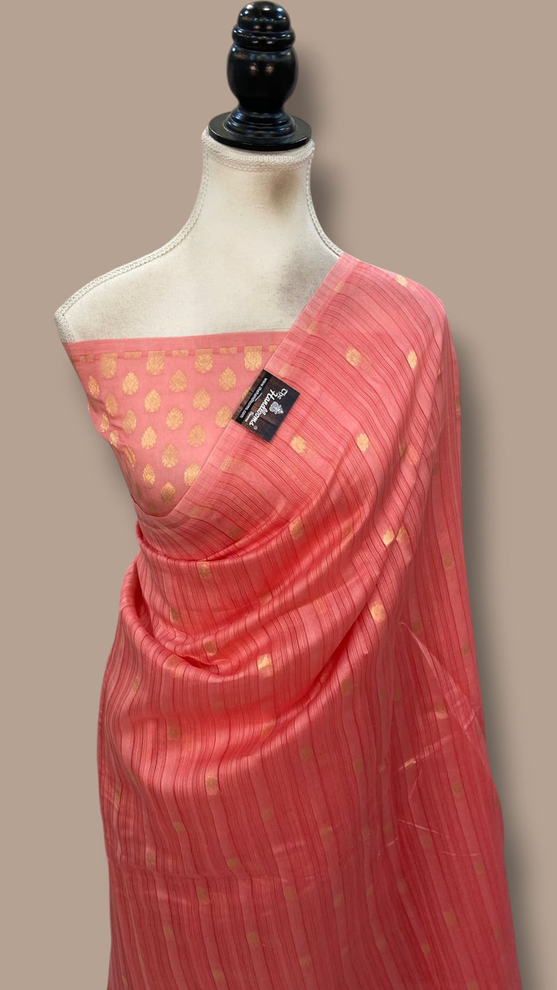 Pure Malmal Silk Handloom Banarasi Saree
