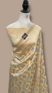 Nita Ambani Pure Katan Silk Banarasi Handloom Saree - All over Jaal work - With Meenakari - The Handlooms