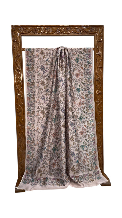 Pure Dupion Silk Handloom Banarasi Saree With Chikankari - The Handlooms