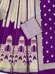 Pure Katan Silk Handloom Banarasi Lehenga All Over Sona Roopa Jaal Work - The Handlooms