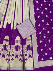 Pure Katan Silk Handloom Banarasi Lehenga All Over Sona Roopa Jaal Work - The Handlooms