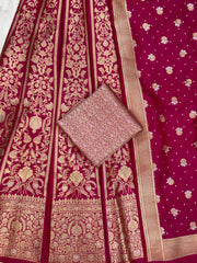 Pure Katan Silk Handloom Banarasi Lehenga All Over Sona Roopa Jaal Work - The Handlooms