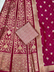 Pure Katan Silk Handloom Banarasi Lehenga All Over Sona Roopa Jaal Work - The Handlooms