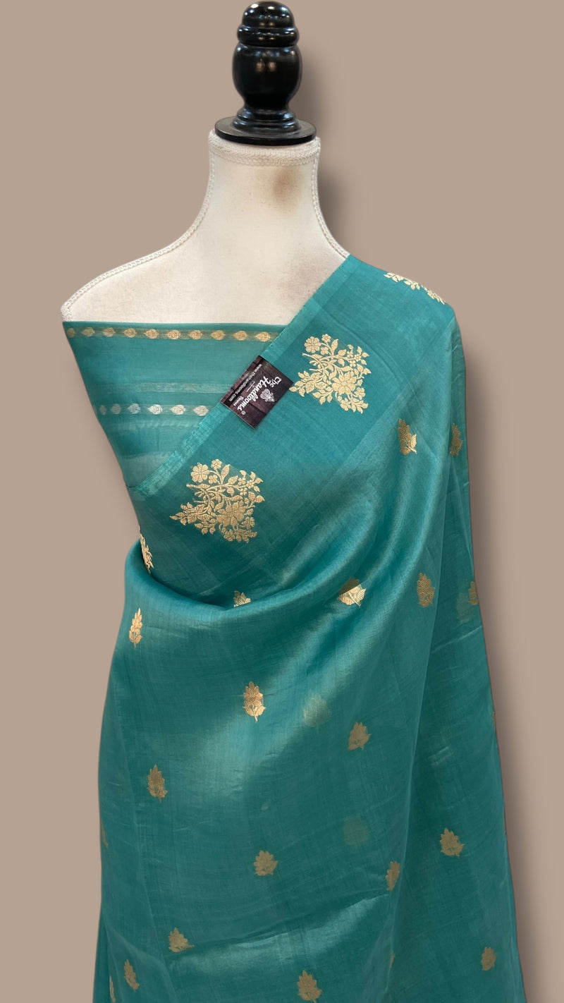 Pure Kora Silk Handloom Banarasi Saree - The Handlooms