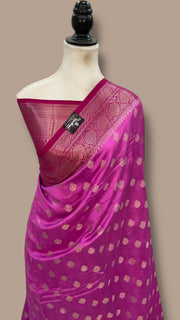 Pure Chiniya Silk Khaddi Handloom Banarasi Saree - The Handlooms