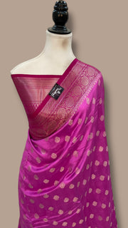 Pure Chiniya Silk Khaddi Handloom Banarasi Saree - The Handlooms