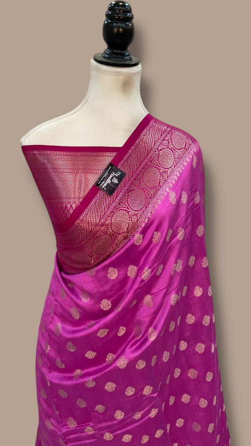 Pure Chiniya Silk Khaddi Handloom Banarasi Saree - The Handlooms