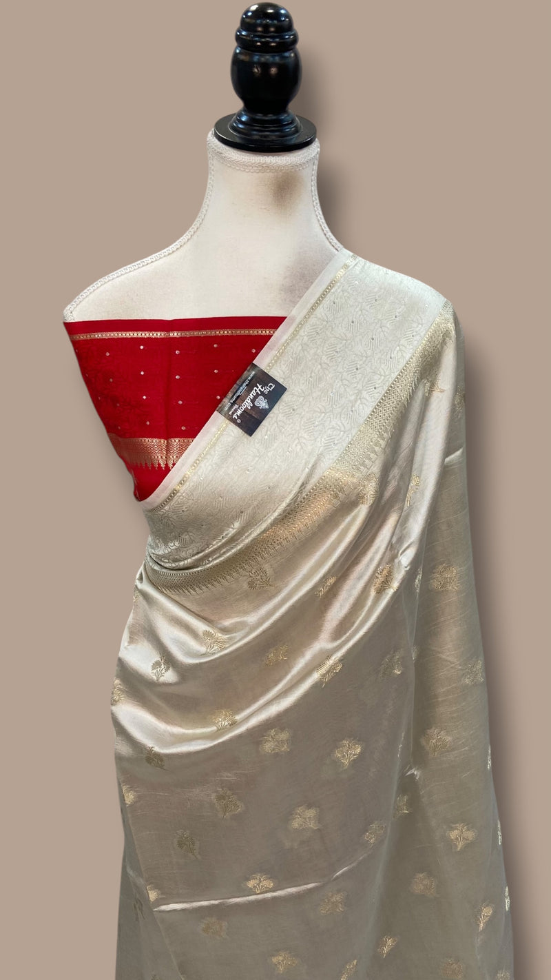 Pure Mango Silk Banarasi Handloom Saree