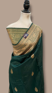 Pure Katan Silk Banarasi Handloom Saree - All over Kadua motifs - The Handlooms