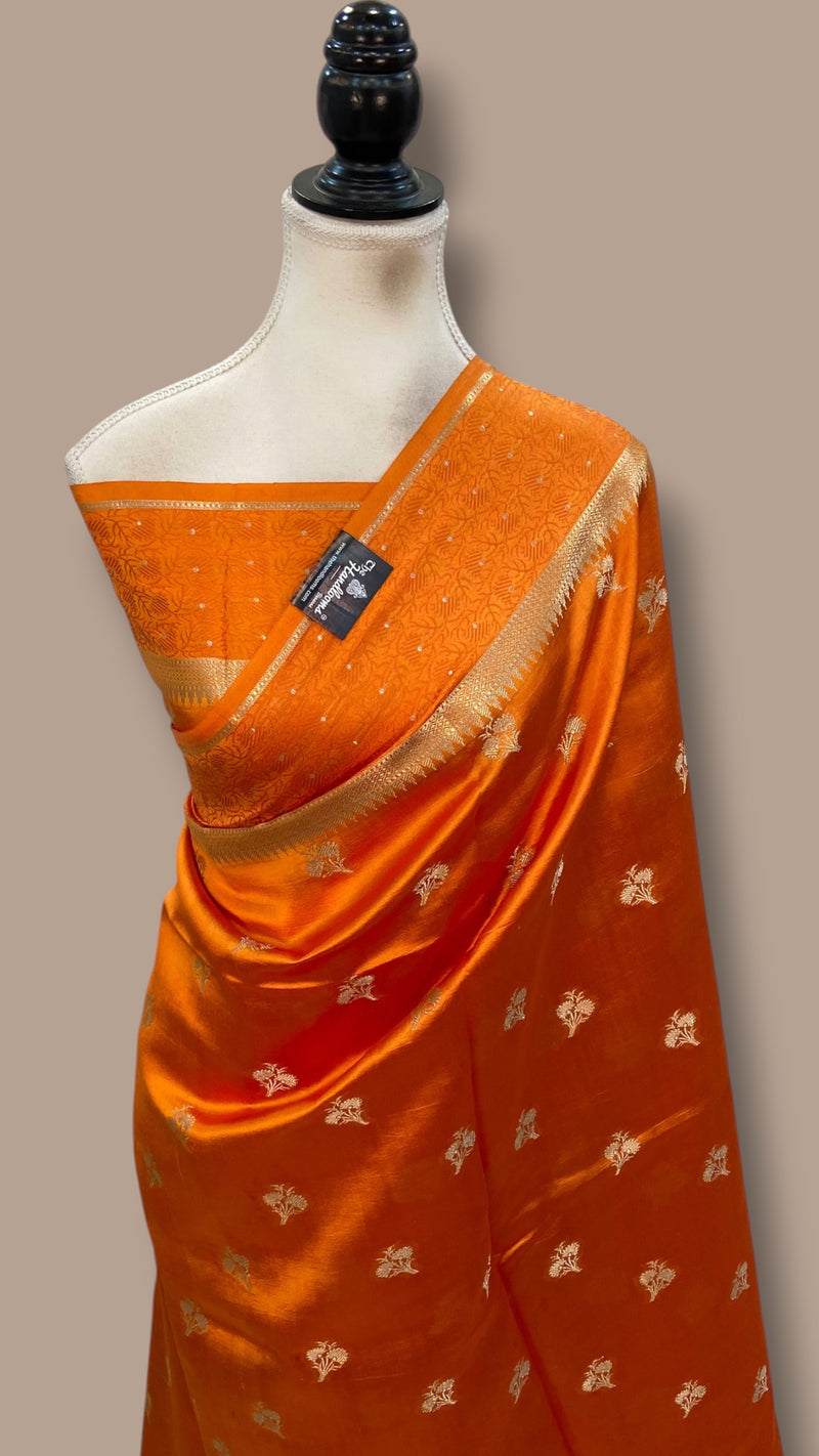 Pure Mango Silk Banarasi Handloom Saree