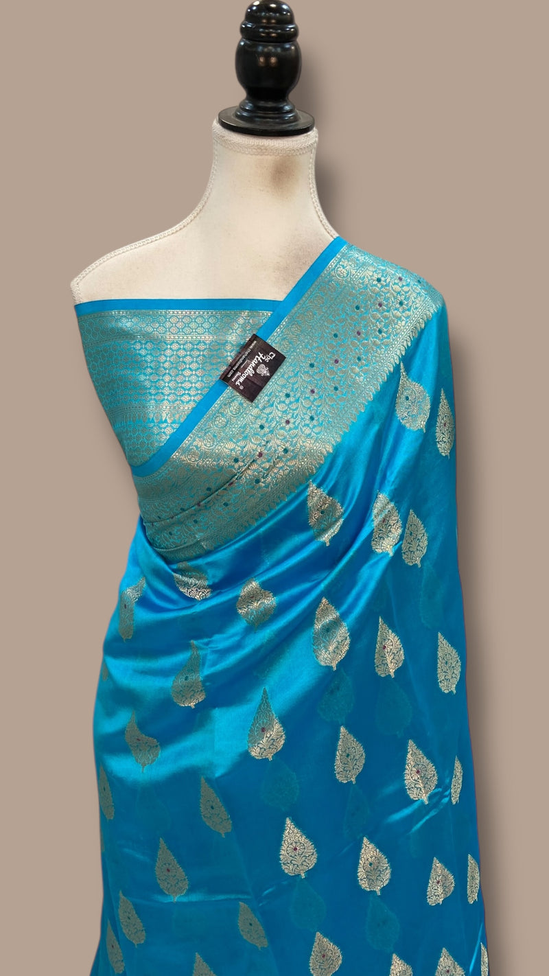 Pure Mango Silk Banarasi Handloom Saree - The Handlooms