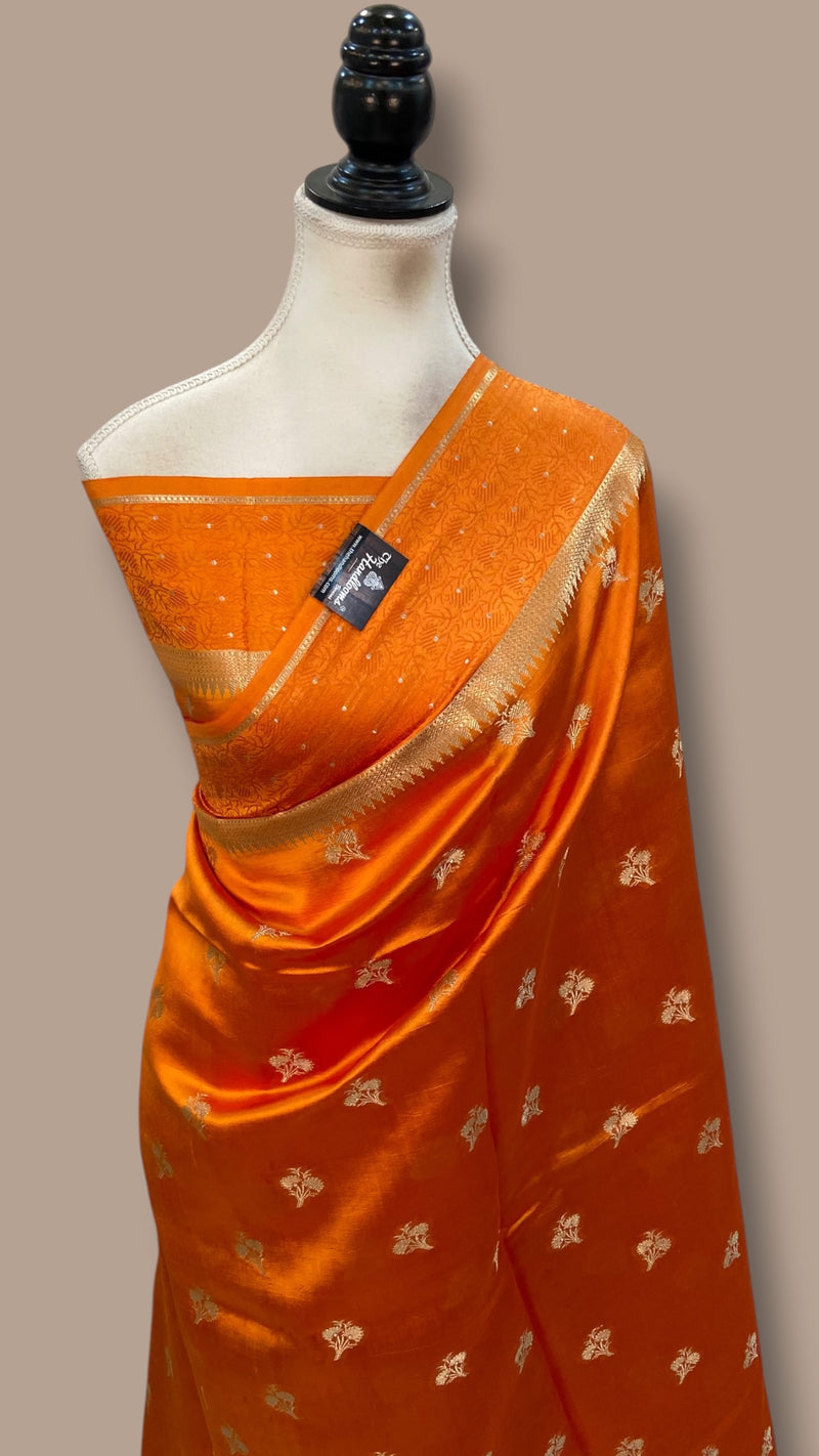 Pure Mango Silk Banarasi Handloom Saree