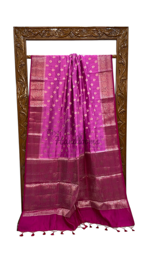 Pure Chiniya Silk Khaddi Handloom Banarasi Saree - The Handlooms