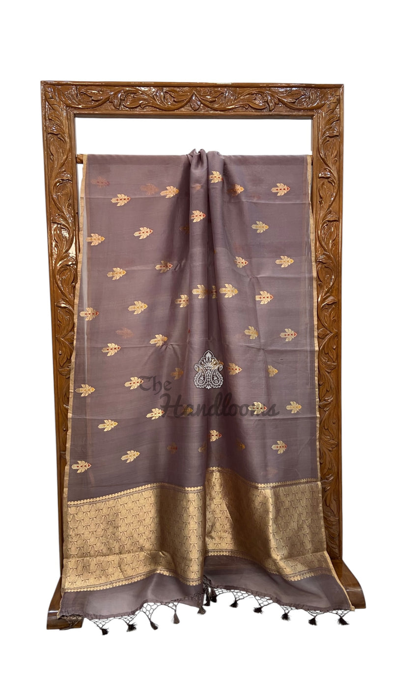 Pure Kora Silk Handloom Banarasi Saree