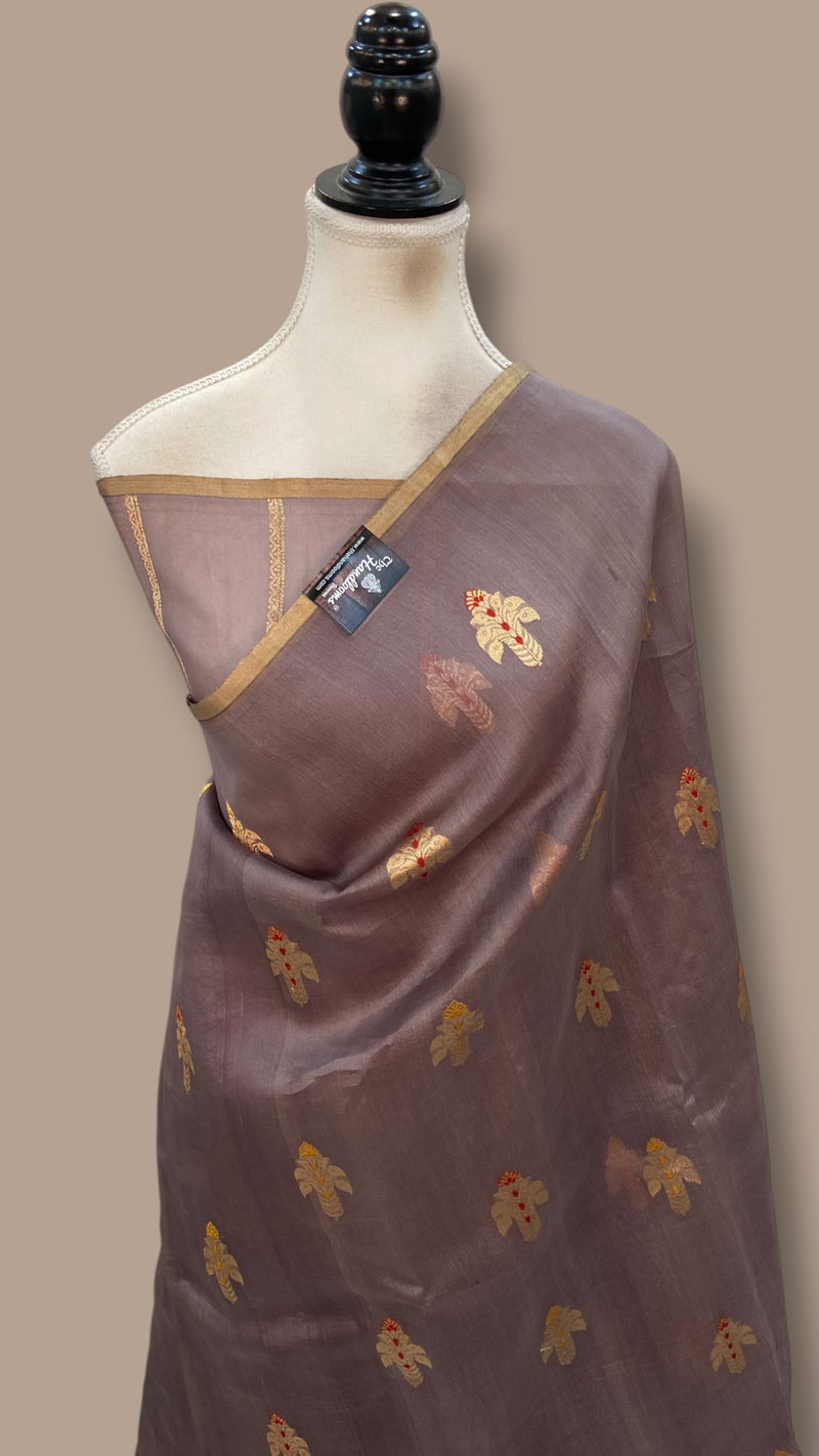 Pure Kora Silk Handloom Banarasi Saree