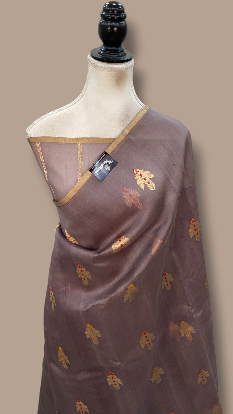 Pure Kora Silk Handloom Banarasi Saree