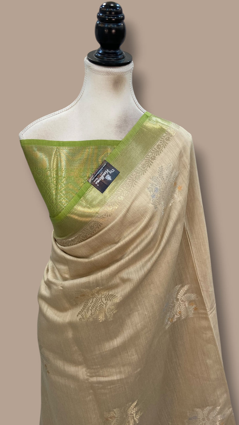 Pure Moonga Silk Handloom Banarasi Saree