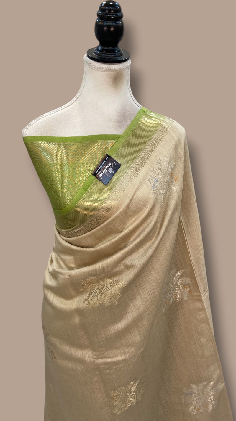 Pure Moonga Silk Handloom Banarasi Saree