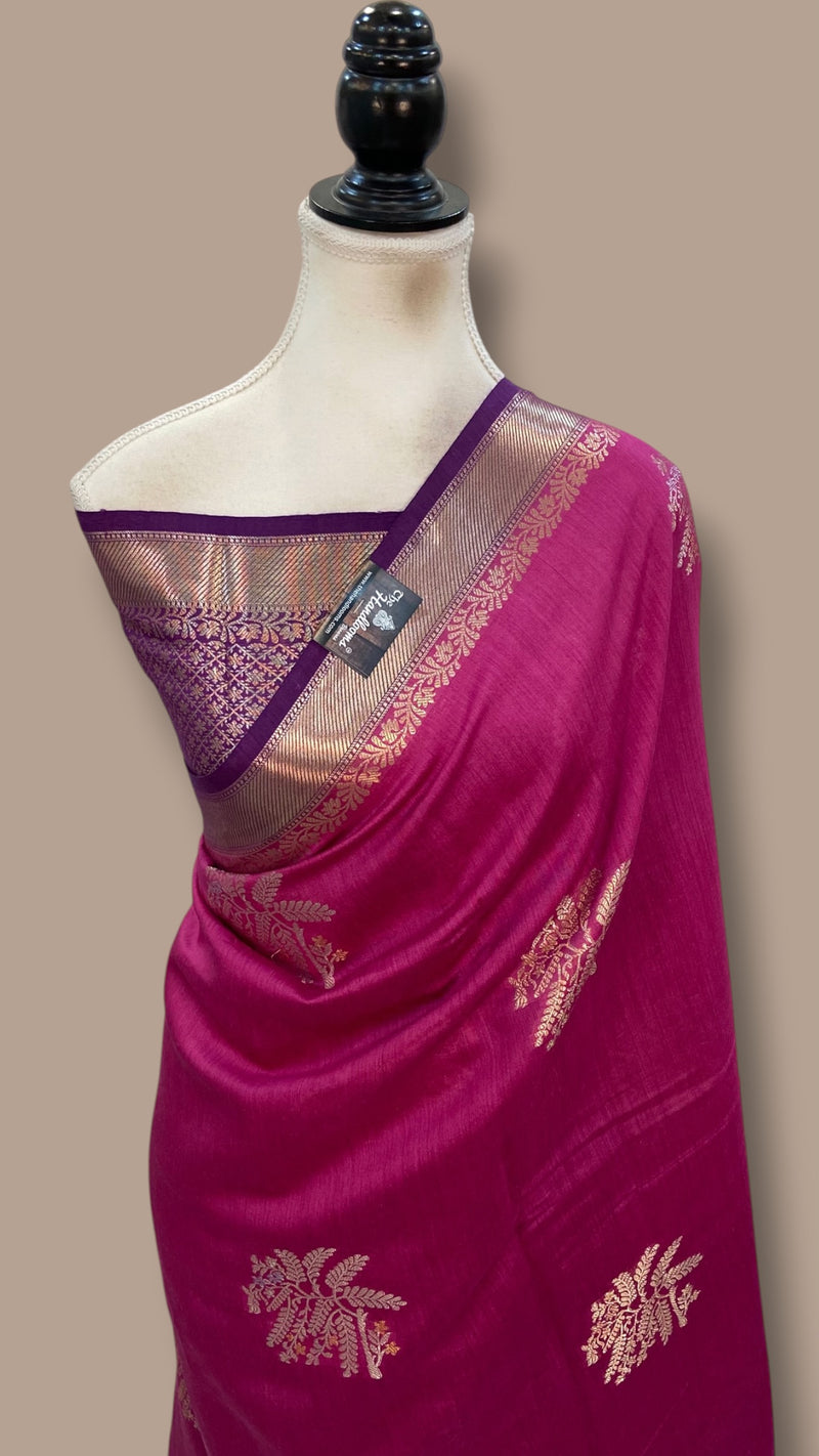 Pure Moonga Silk Handloom Banarasi Saree