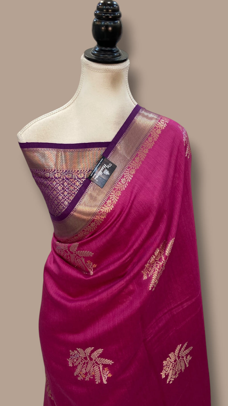 Pure Moonga Silk Handloom Banarasi Saree
