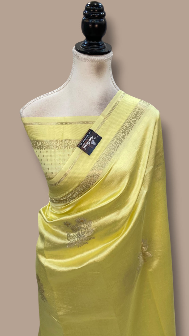 Pure Mango Silk Banarasi Handloom Saree