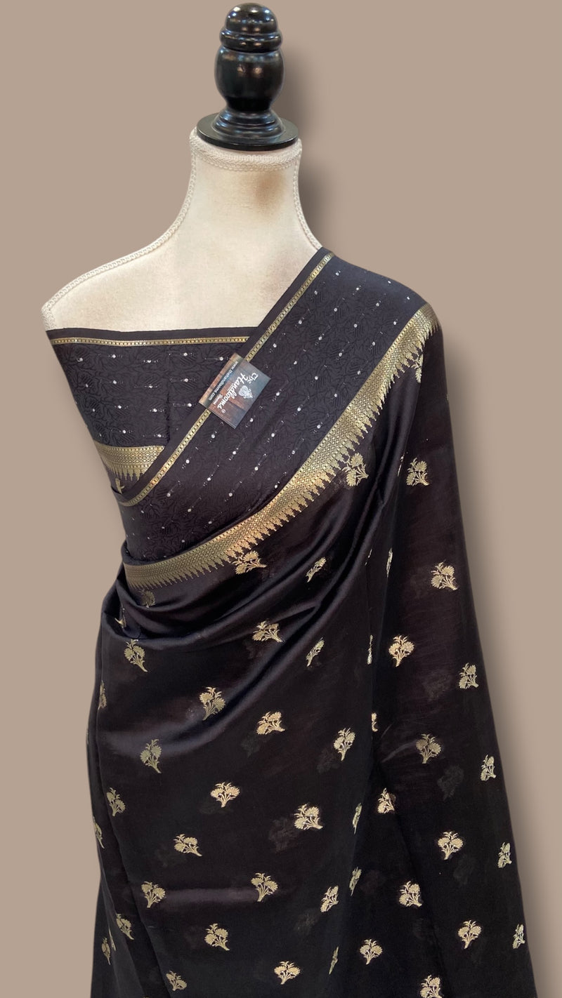 Pure Mango Silk Banarasi Handloom Saree