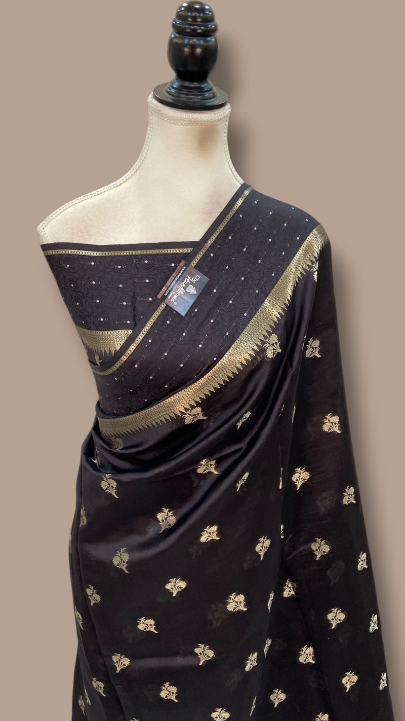 Pure Mango Silk Banarasi Handloom Saree
